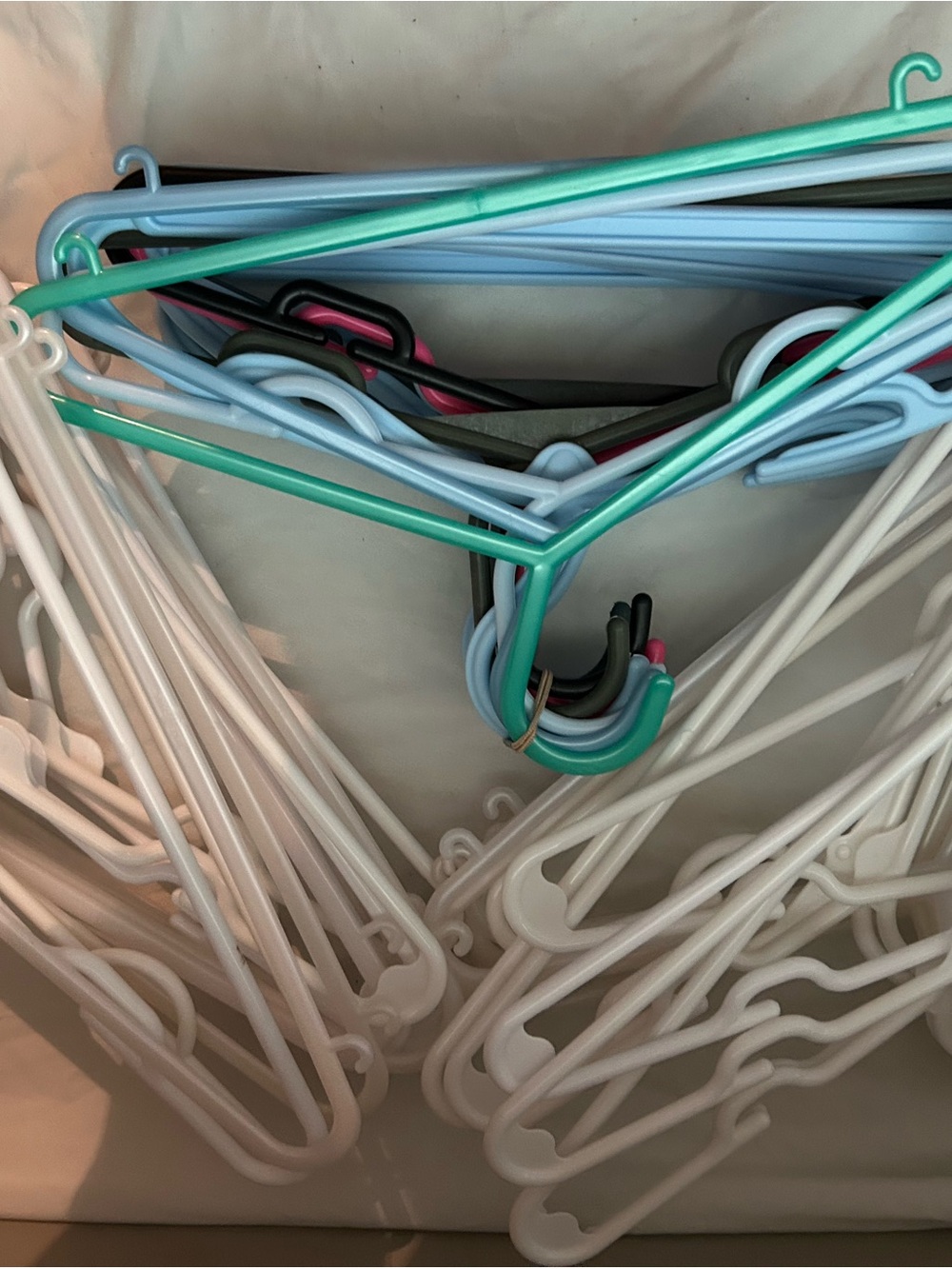Multi-Color Plastic Clothing Hangers - Pack - Picture 2 of 2